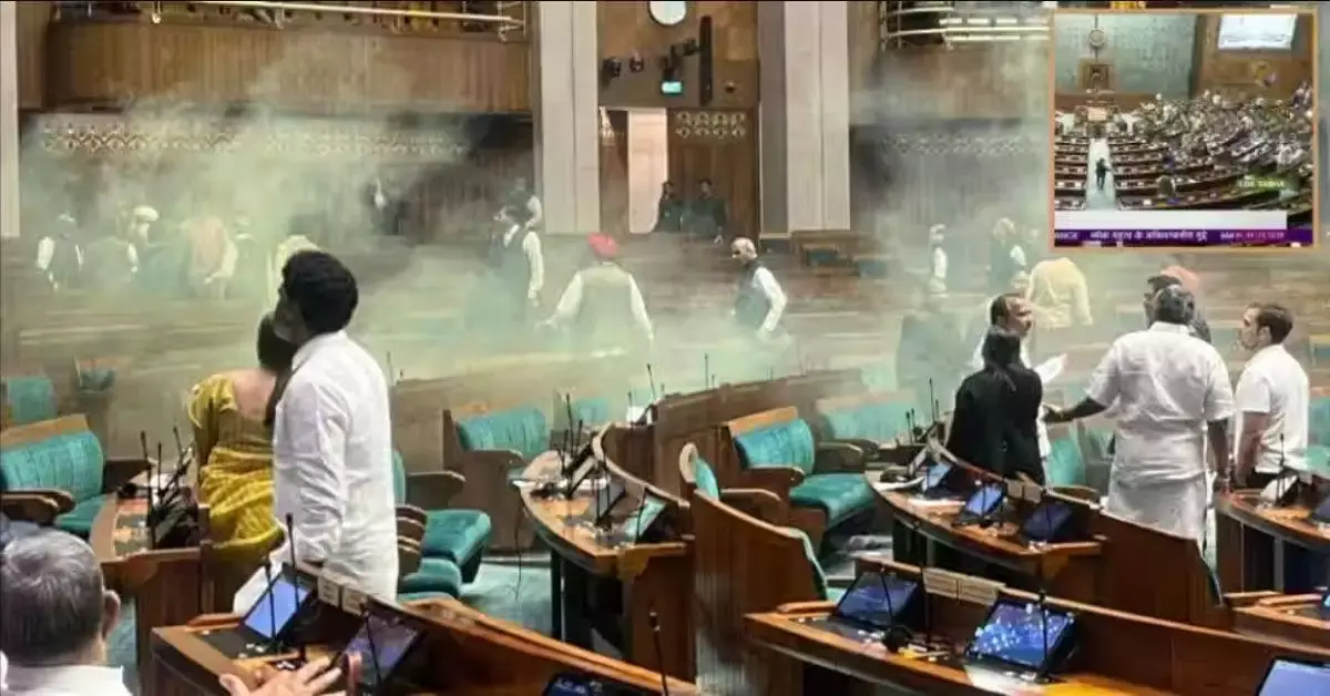 Lok Sabha attack using smoke canisters