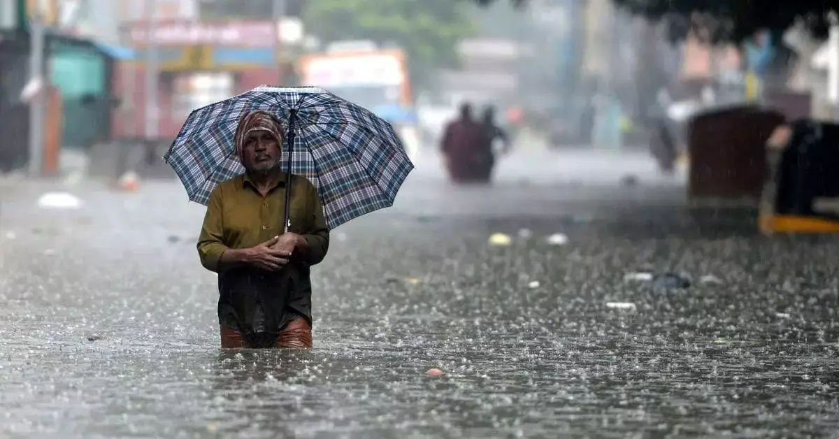 Heavy rainfall in Tamil Nadu