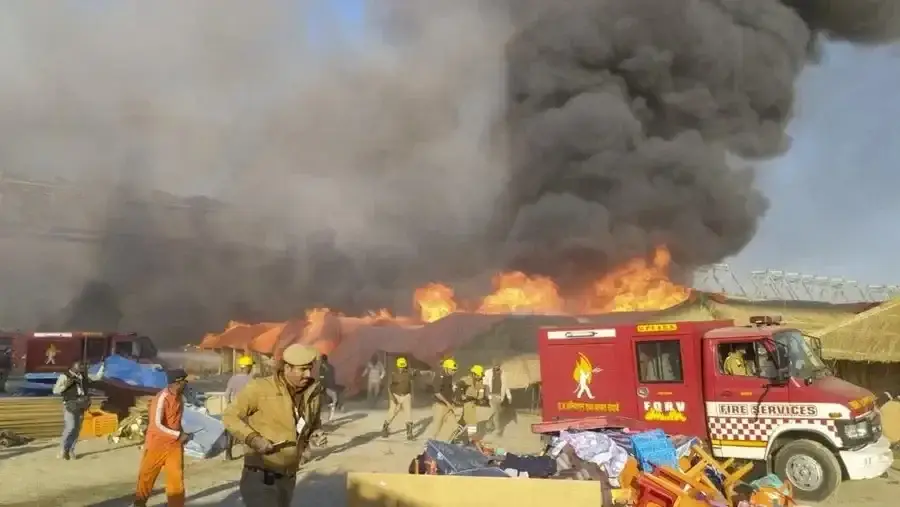 mahakumbh mela fire accident