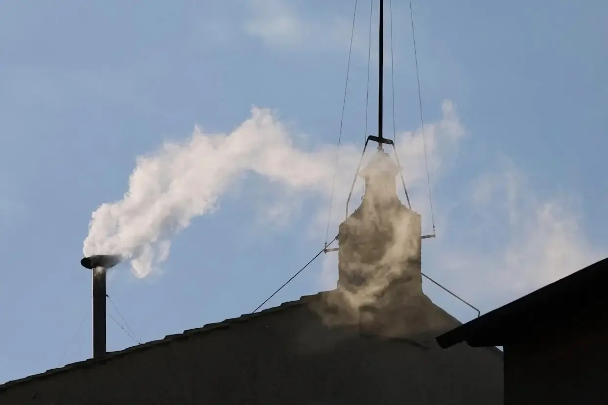 white smoke signals election of new pope following swift conclave