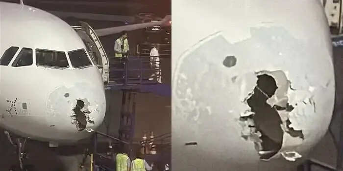 flight caught in vortex