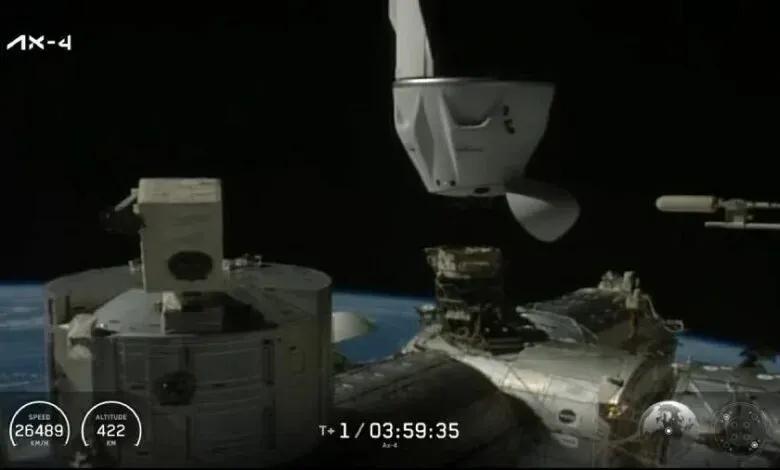 axium 4 docked international space station